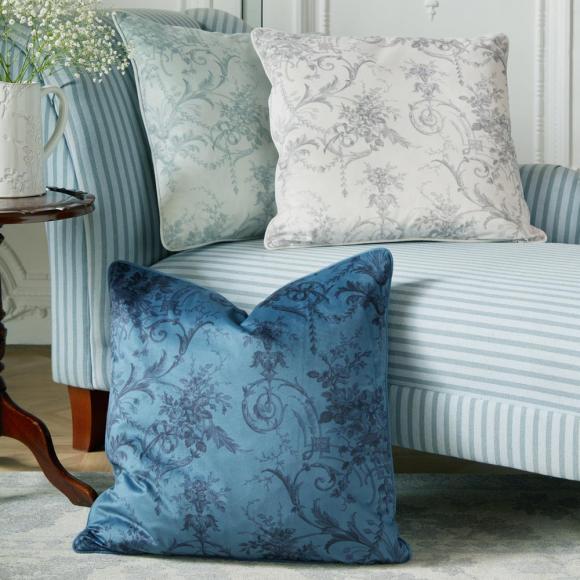 Laura Ashley Tuileries Cushion Midnight