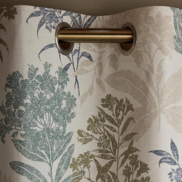 Laura Ashley Tenby Blackout Lined Eyelet Curtains Seaspray
