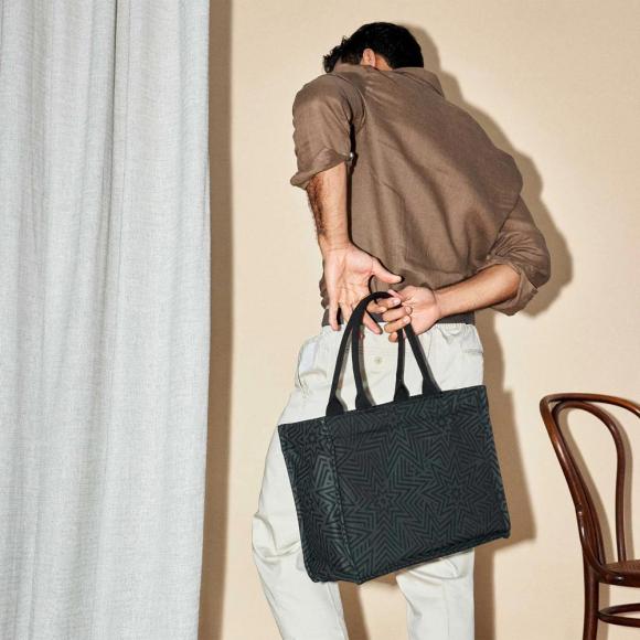 Souleway Star Explosion Black Large Tote Bag