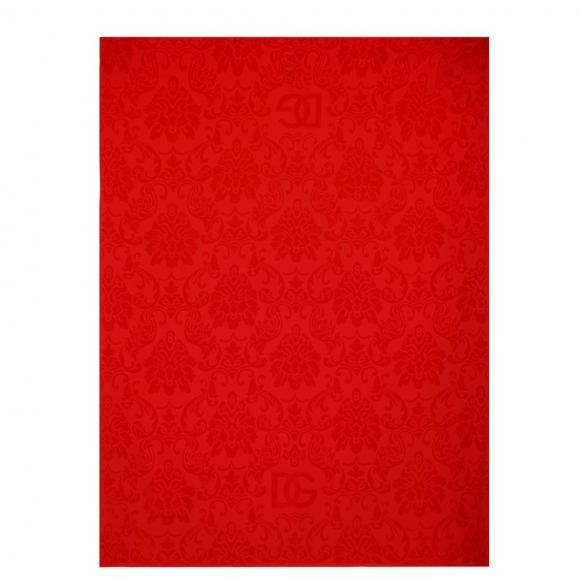 Dolce & Gabbana Casa Crosswise Jacquard Beach Towel Red