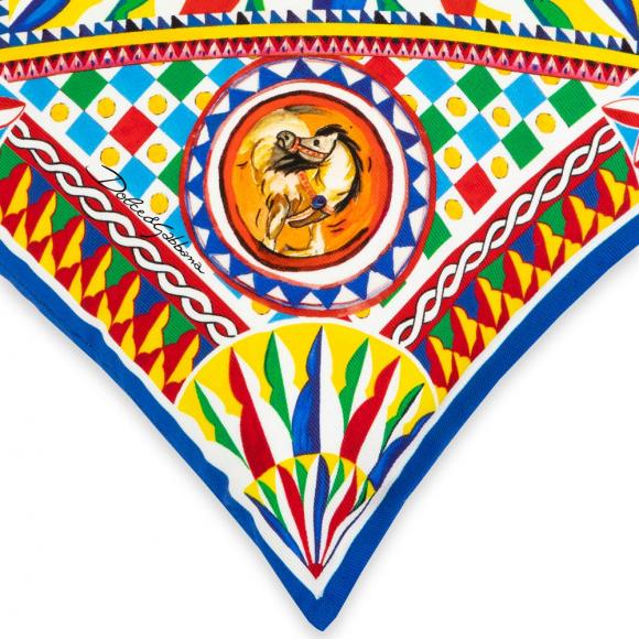 Dolce & Gabbana Casa Carretto Canvas Cushion 067