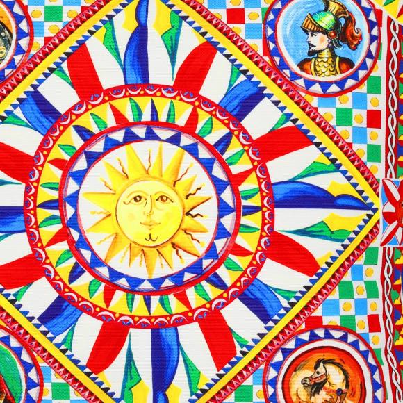 Dolce & Gabbana Casa Carretto Canvas Cushion 067