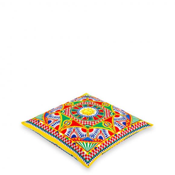 Dolce & Gabbana Casa Carretto Canvas Cushion 091