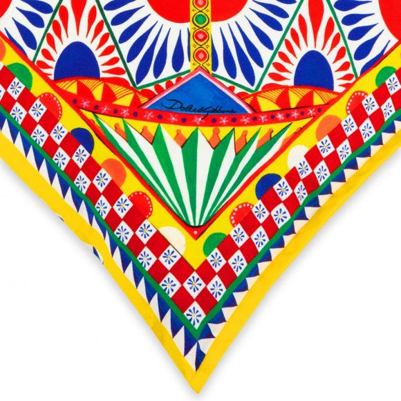 Dolce & Gabbana Casa Carretto Canvas Cushion 091