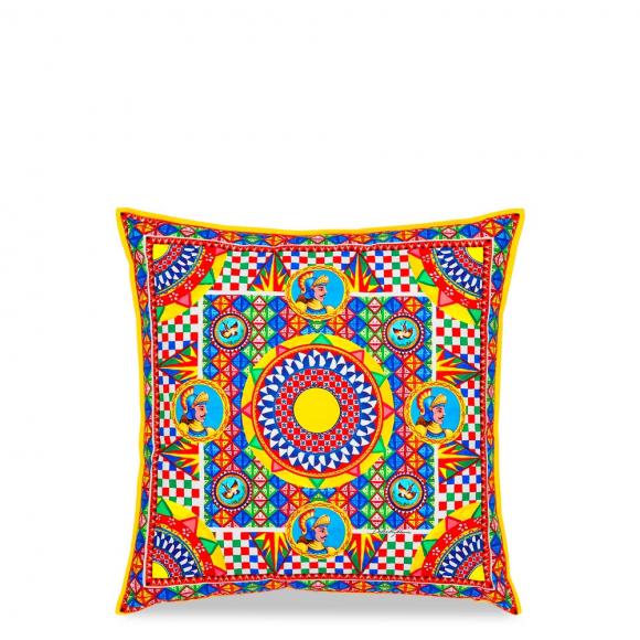 Dolce & Gabbana Casa Carretto Canvas Cushion 092
