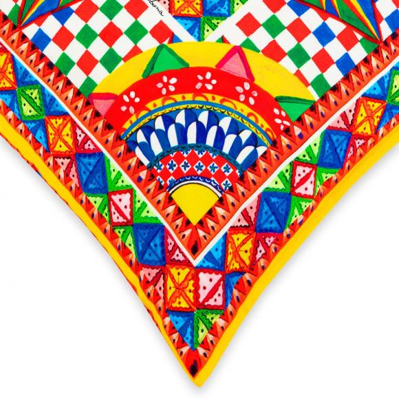 Dolce & Gabbana Casa Carretto Canvas Cushion 092