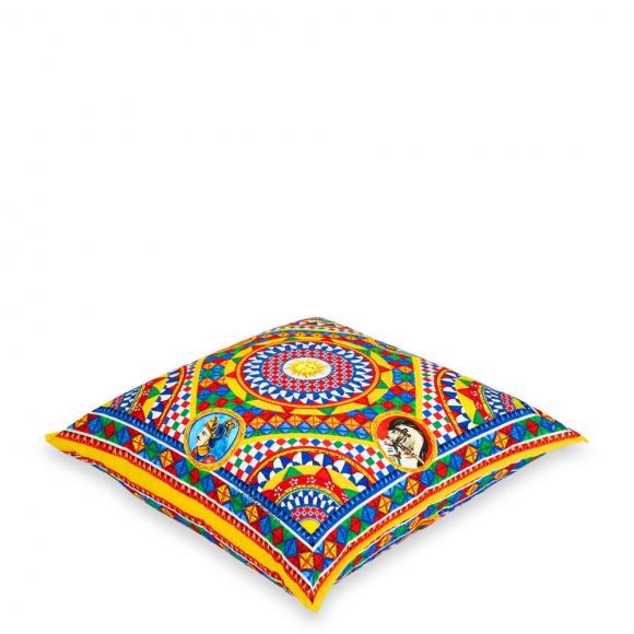 Dolce & Gabbana Casa Carretto Canvas Cushion 095