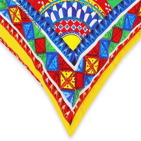 Dolce & Gabbana Casa Carretto Canvas Cushion 095