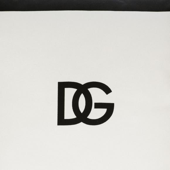 Dolce & Gabbana Casa DG Logo Cotton Gabardine Cushion 057