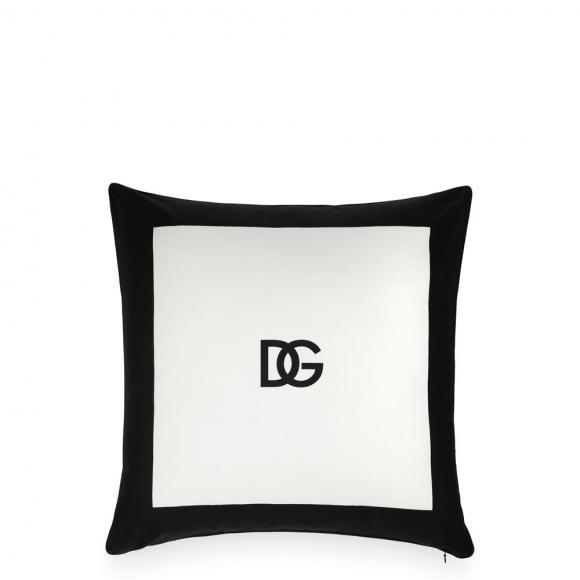 Dolce & Gabbana Casa DG Logo Cotton Gabardine Cushion 057
