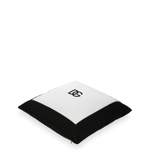 Dolce & Gabbana Casa DG Logo Cotton Gabardine Cushion 057