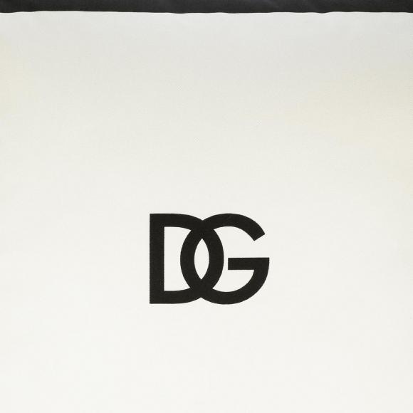 Dolce & Gabbana Casa DG Logo Cotton Gabardine Cushion 057