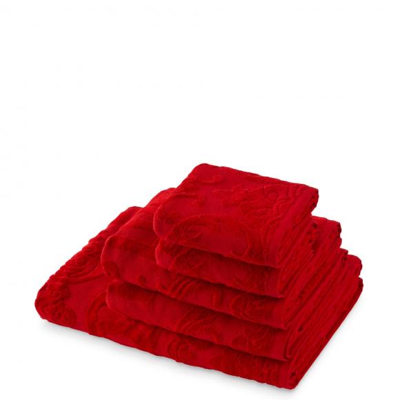 Dolce & Gabbana Casa Crosswise 5 Piece Towel Set Red