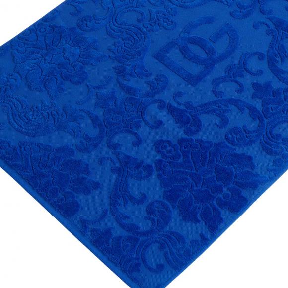 Dolce & Gabbana Casa Crosswise Jacquard Bath Mat Blue