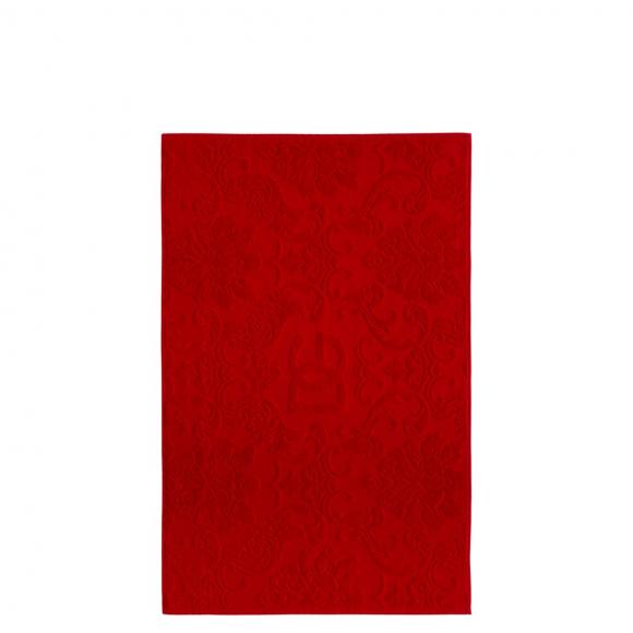 Dolce & Gabbana Casa Crosswise Jacquard Bath Mat Red
