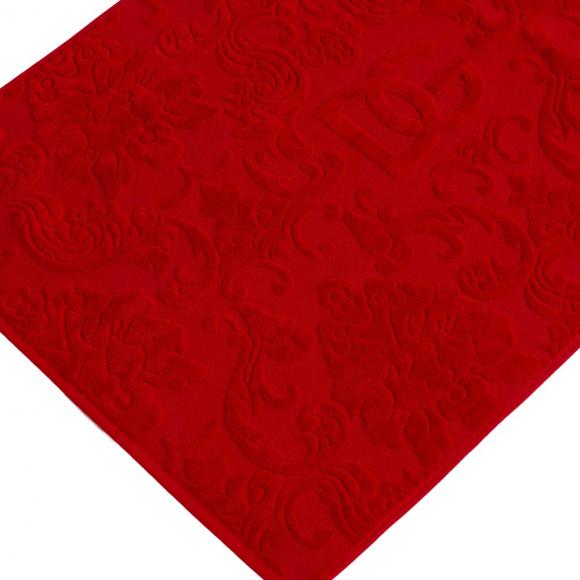 Dolce & Gabbana Casa Crosswise Jacquard Bath Mat Red