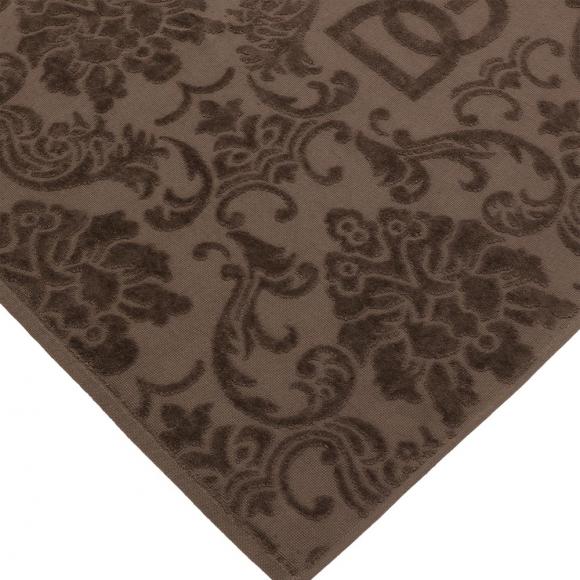 Dolce & Gabbana Casa Crosswise Jacquard Bath Mat Brown