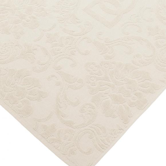 Dolce & Gabbana Casa Crosswise Jacquard Bath Mat Beige
