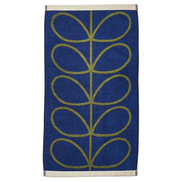 Orla Kiely Linear Stem Towels Navy & Olive