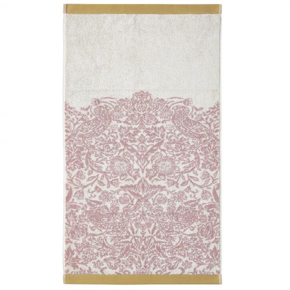 William Morris At Home Strawberry Thief Towel Plaster Pink