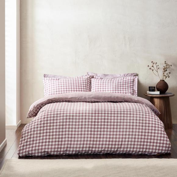 Yard Barton Gingham Check Berry Duvet Cover Set