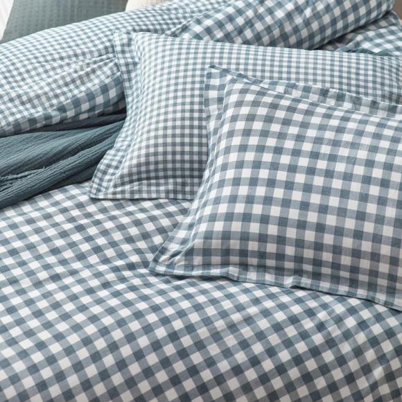 Yard Barton Gingham Check Navy Duvet Cover Set