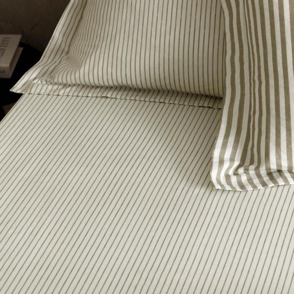Yard Hebden Mole Narrow Stripe Fitted Sheet