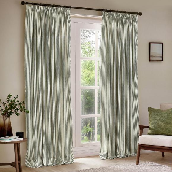 Yard Hebden Forest Striped Curtains with Header Tape
