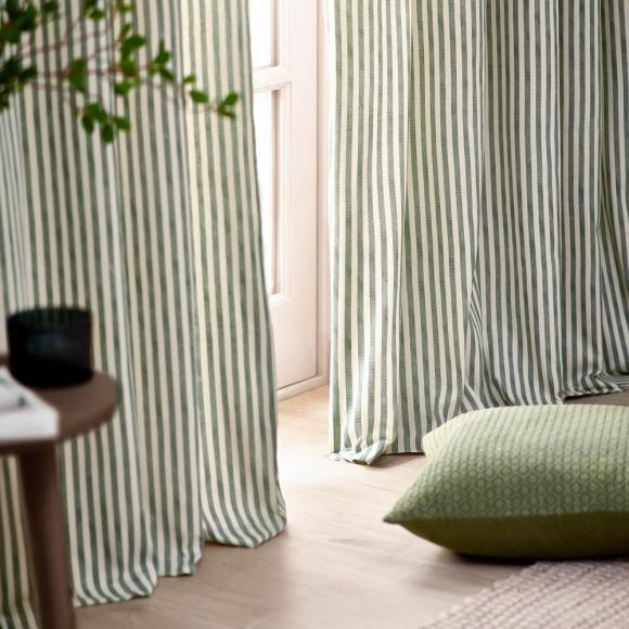 Yard Hebden Forest Striped Curtains with Header Tape