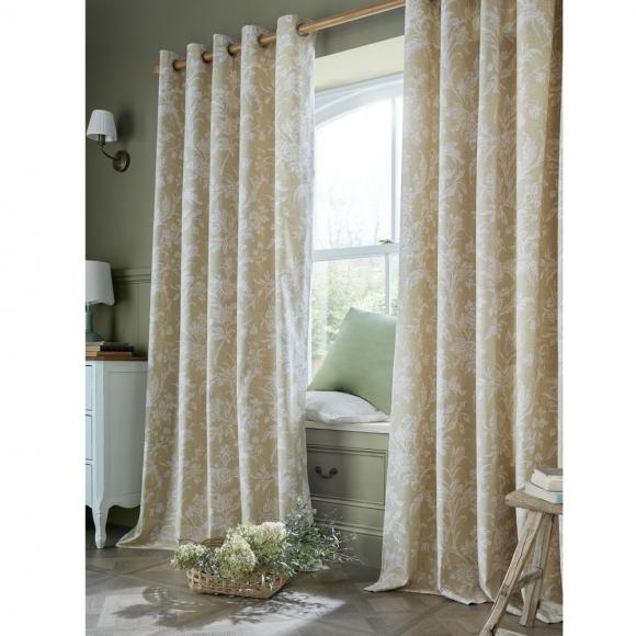 Laura Ashley Lloyd Caramel Eyelet Curtains
