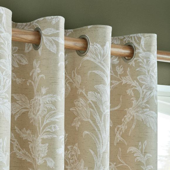Laura Ashley Lloyd Caramel Eyelet Curtains