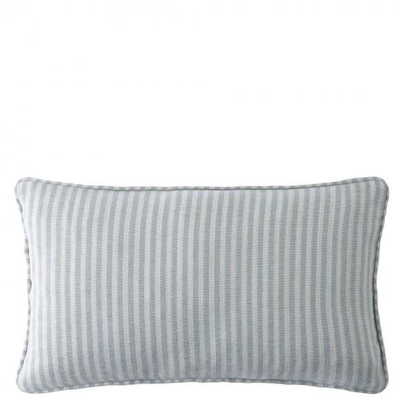 Laura Ashley Cornish Chenille Stripe Cushion Slate Blue