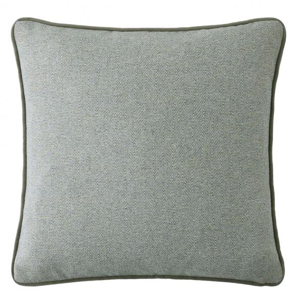 Laura Ashley Milbourne Herringbone Cushion Grey Sage