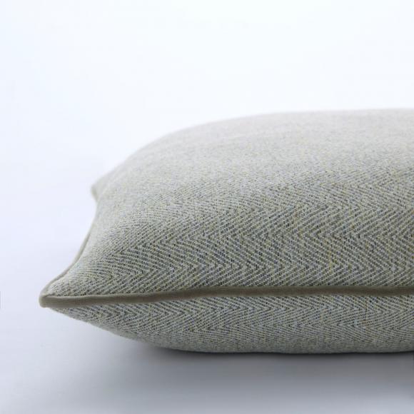 Laura Ashley Milbourne Herringbone Cushion Grey Sage