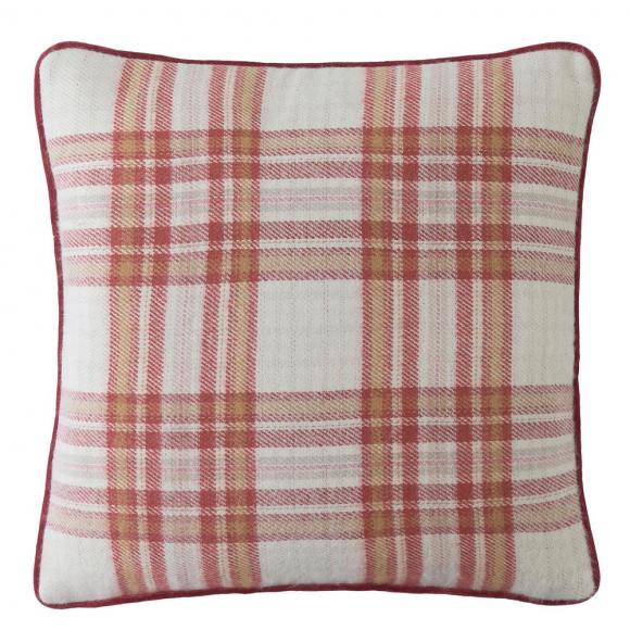 Laura Ashley Padbury Check Cushion Russet