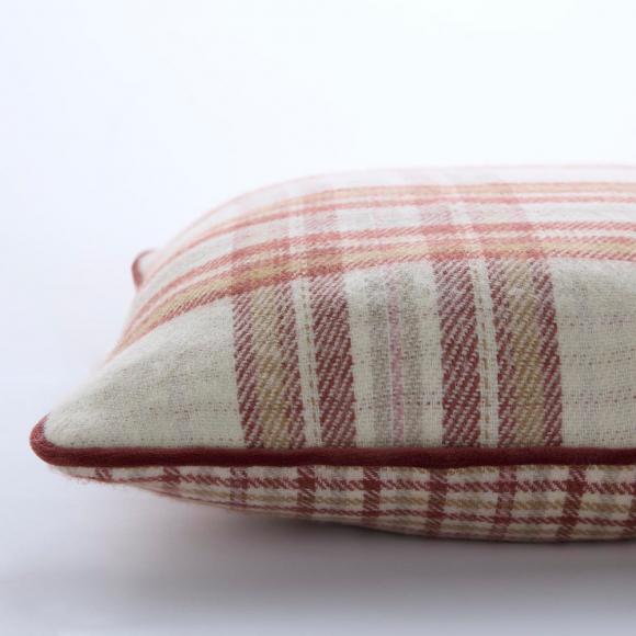 Laura Ashley Padbury Check Cushion Russet