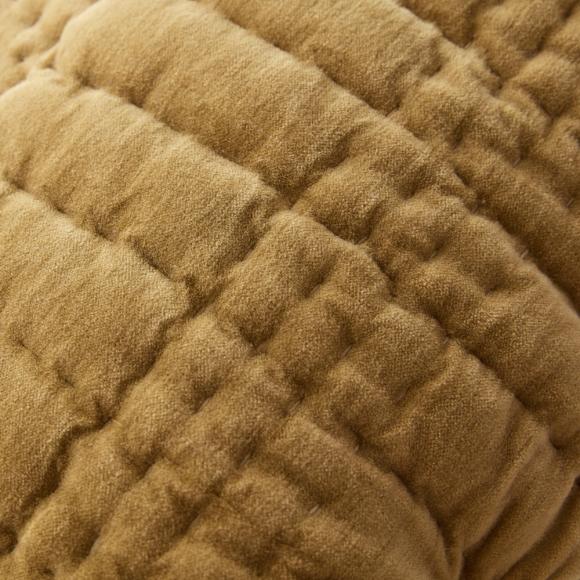 Laura Ashley Scalloped Cushion Ochre Yellow