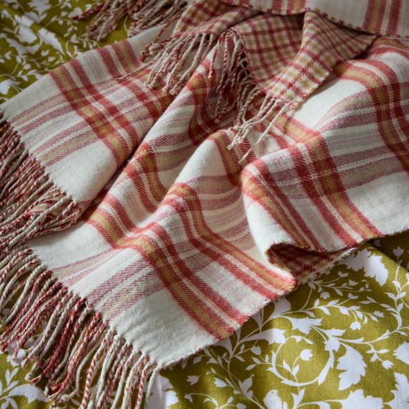 Laura Ashley Padbury Check Throw Russet