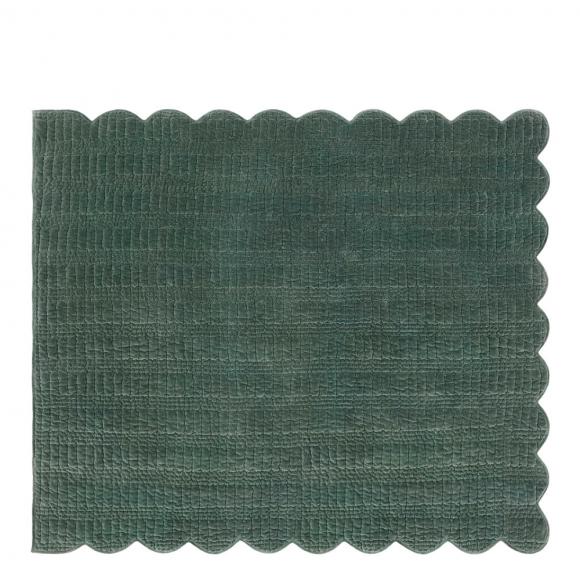 Laura Ashley Scalloped Bedspread Pine Green