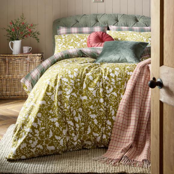 Laura Ashley Litton Olive Green Duvet Cover Set