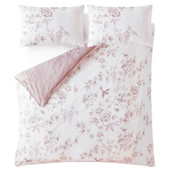 Laura Ashley Rowsham Garden Dark Blush Duvet Cover Set