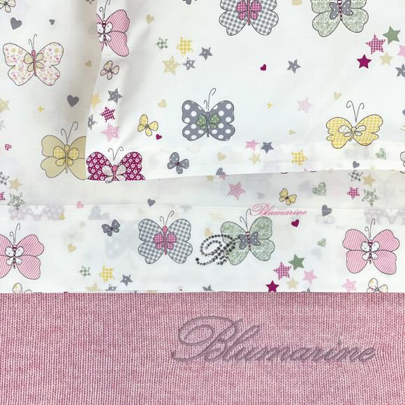 Blumarine Baby Butterfly (Farfalle) 3 Piece Sheet set for Baby Cradle