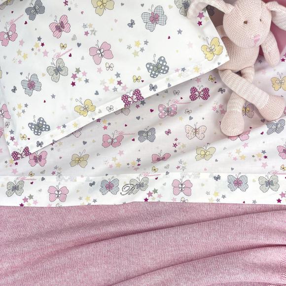 Blumarine Baby Butterfly (Farfalle) 3 Piece Sheet set for Baby Cradle