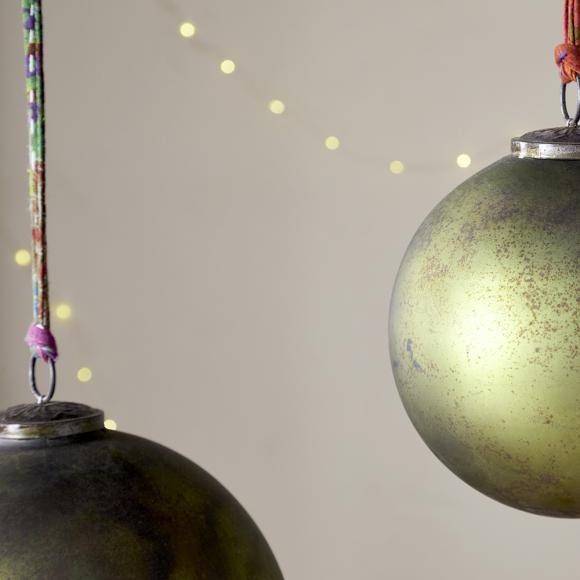 Nkuku Oko Giant Bauble - Matt Green