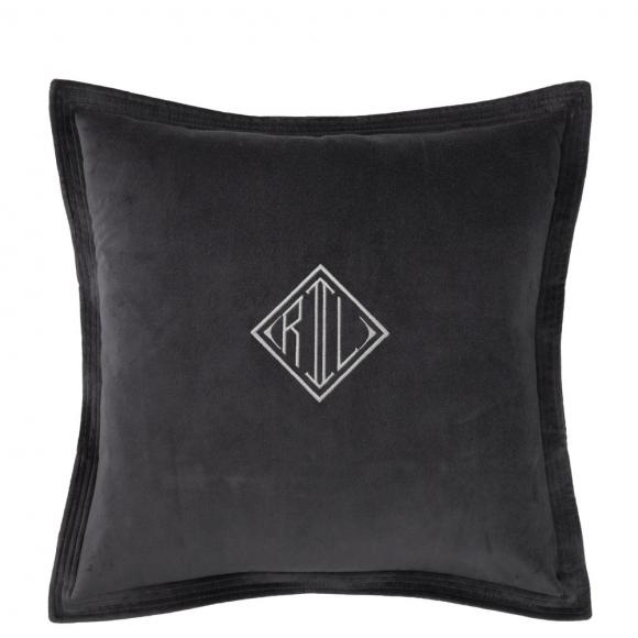 Ralph Lauren Home C Velvet Cushion Cover Charcoal