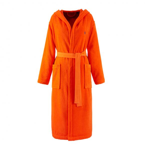 Ralph Lauren Home Polo Player II Shawl Robe Sailing Orange