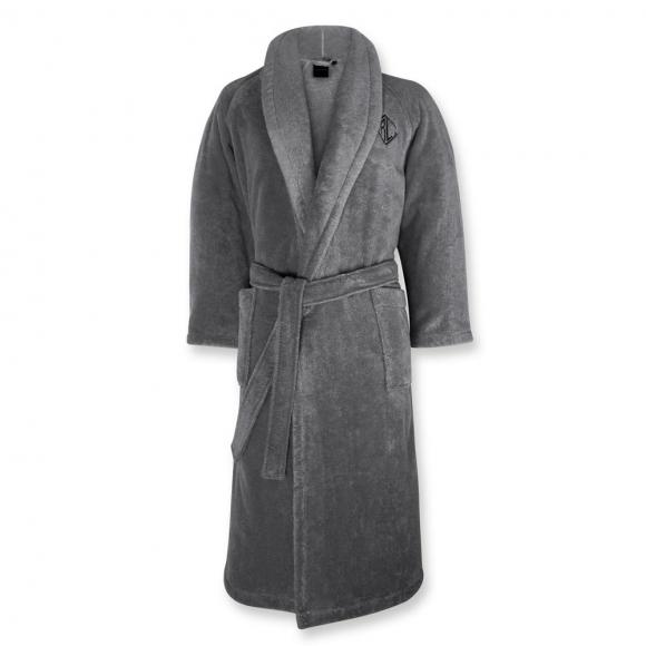 Ralph Lauren Home Langdon Shawl Collar Robe Charcoal