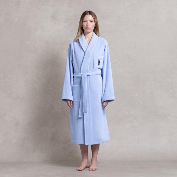 Ralph Lauren Home Denim Bear Bathrobe Blue