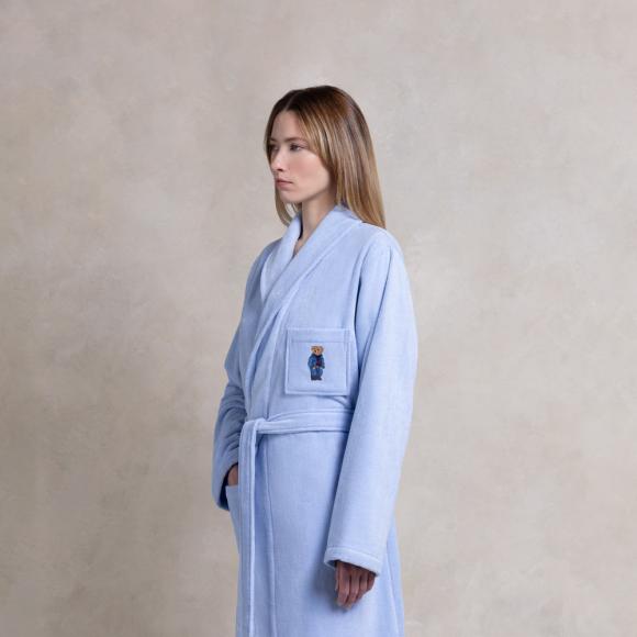 Ralph Lauren Home Denim Bear Bathrobe Blue