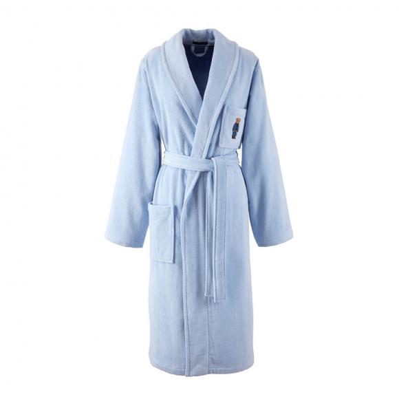 Ralph Lauren Home Denim Bear Bathrobe Blue